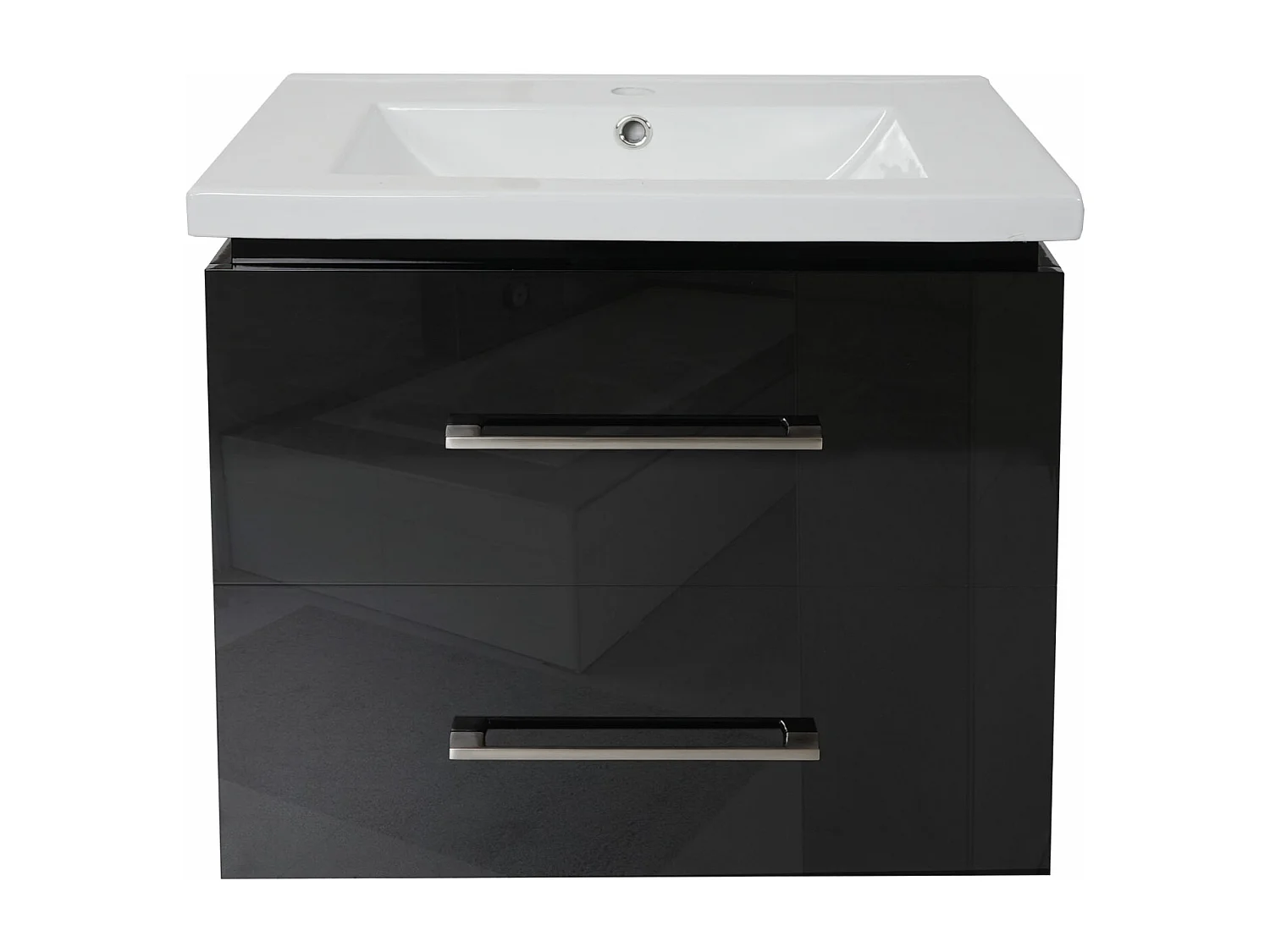 Premium Waschbecken+Unterschrank MCW-D16, Schwarz