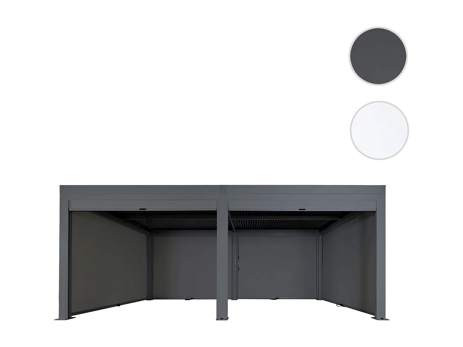 Pergola MCW-L46 ze ścianą boczną,  antracyt