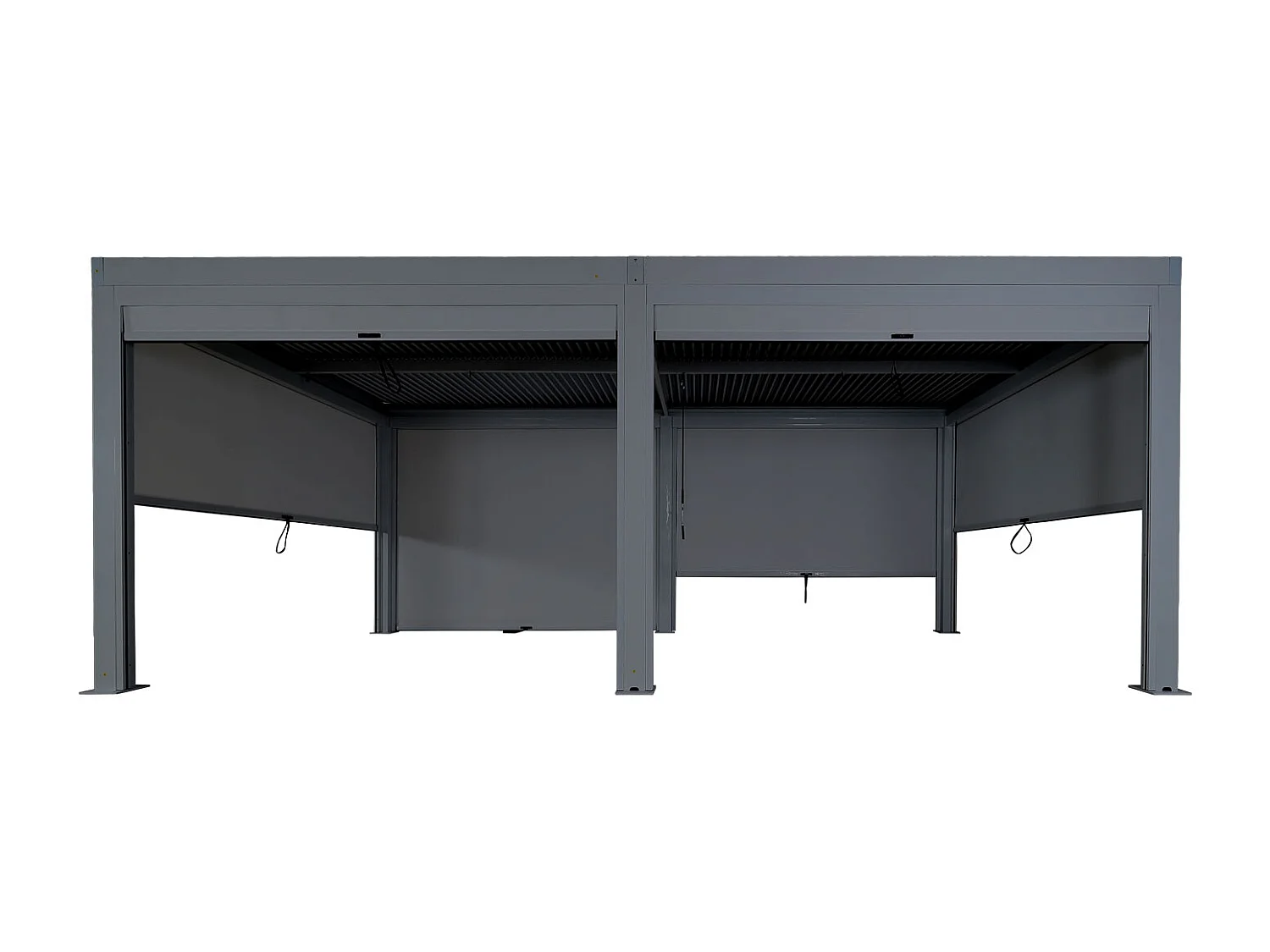 Pergola MCW-L46 mit Seitenwand, Anthrazit