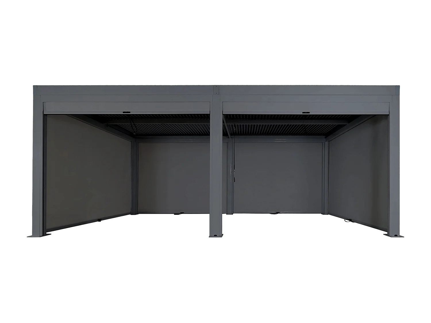 Pergola MCW-L46 mit Seitenwand, Anthrazit