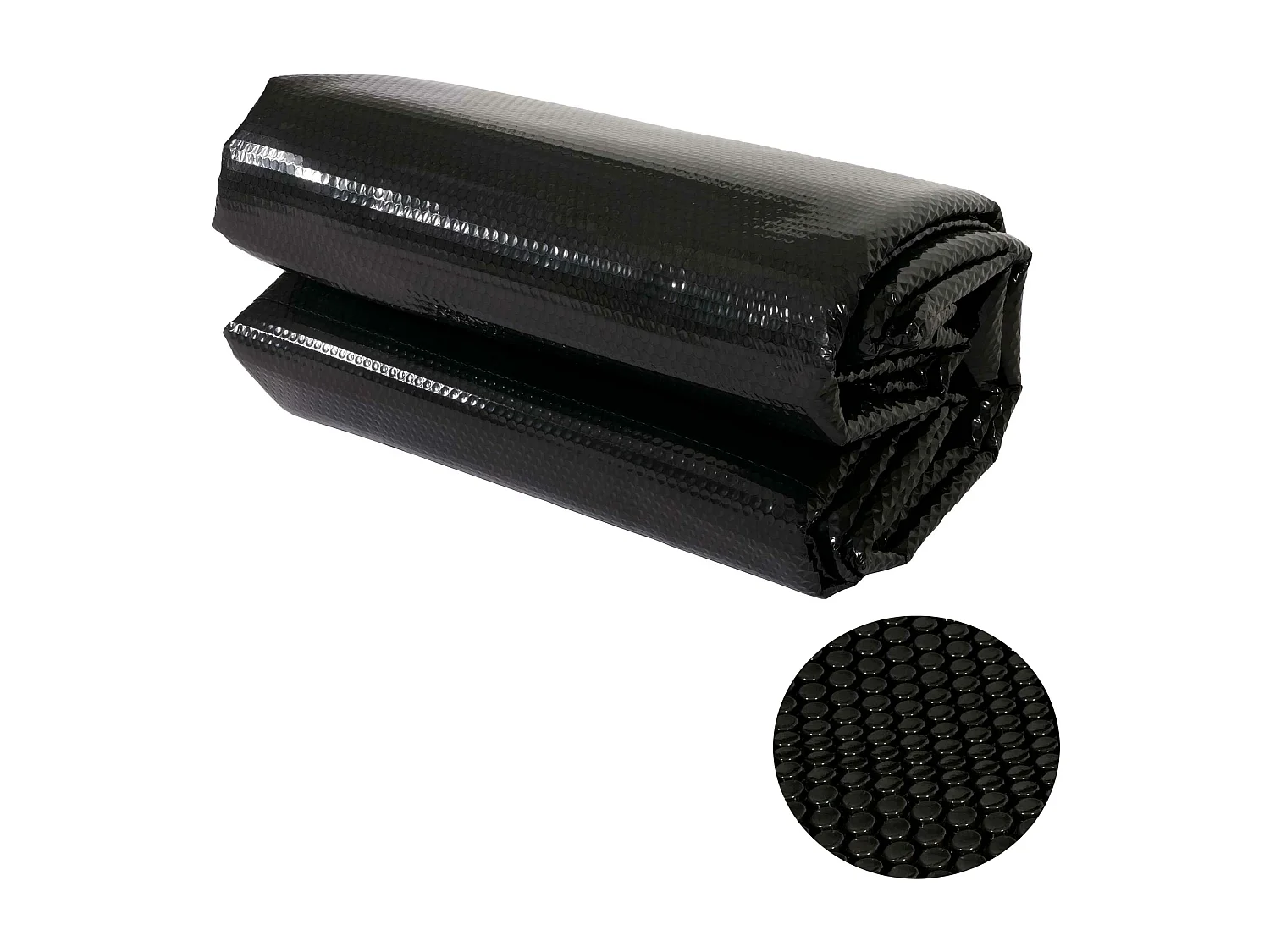 Copertura isotermica piscina telo PE 200 micron rotondo 4,57m nero