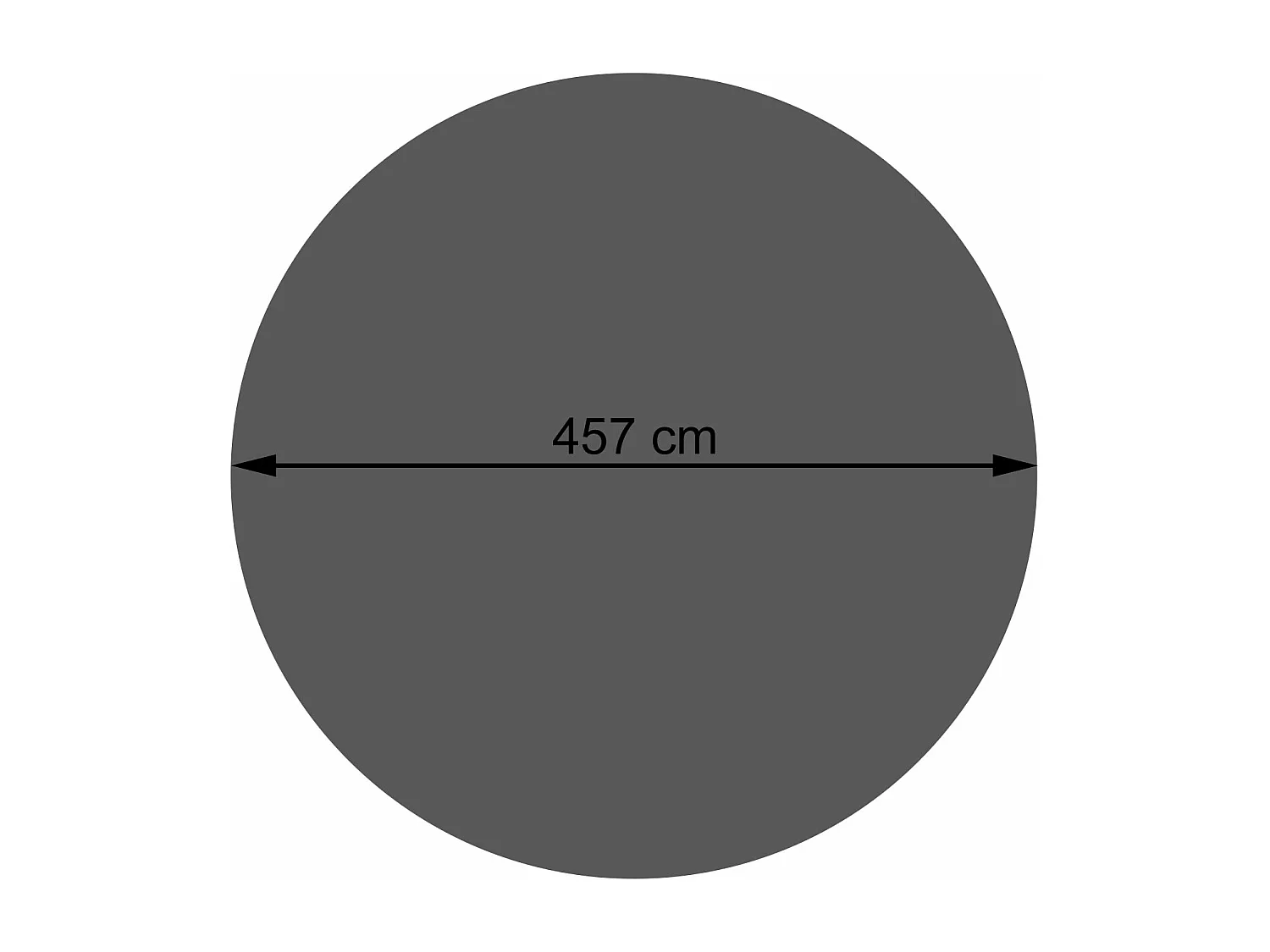 Copertura isotermica piscina telo PE 200 micron rotondo 4,57m nero