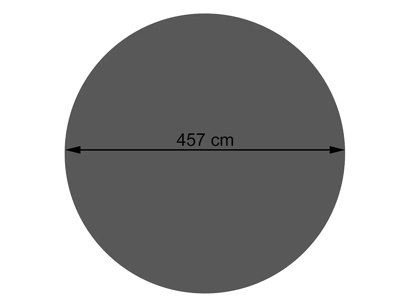 Copertura isotermica piscina telo PE 200 micron ~ rotondo 4,57m nero