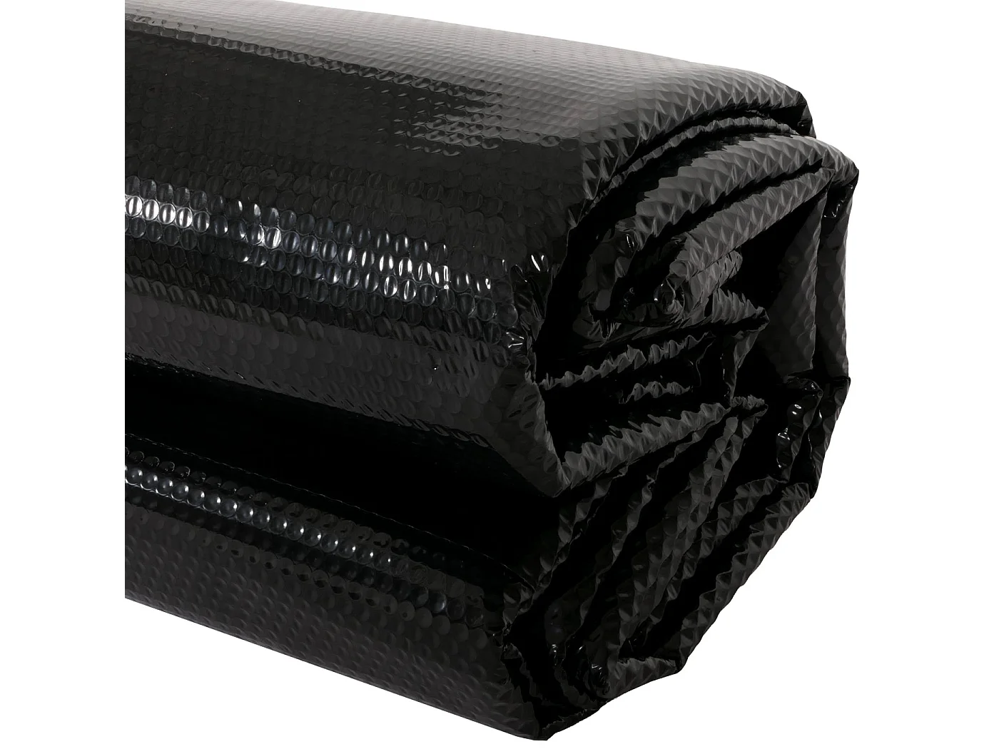 Copertura isotermica piscina telo PE 200 micron ~ rotondo 4,57m nero