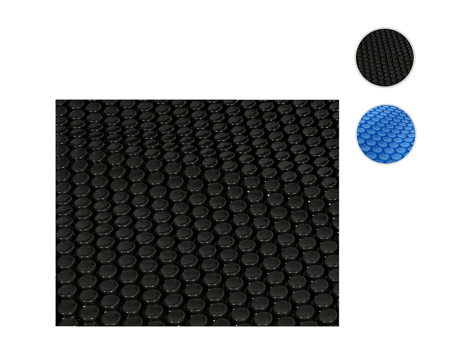 Copertura isotermica piscina telo PE 200 micron ~ rotondo 4,57m nero