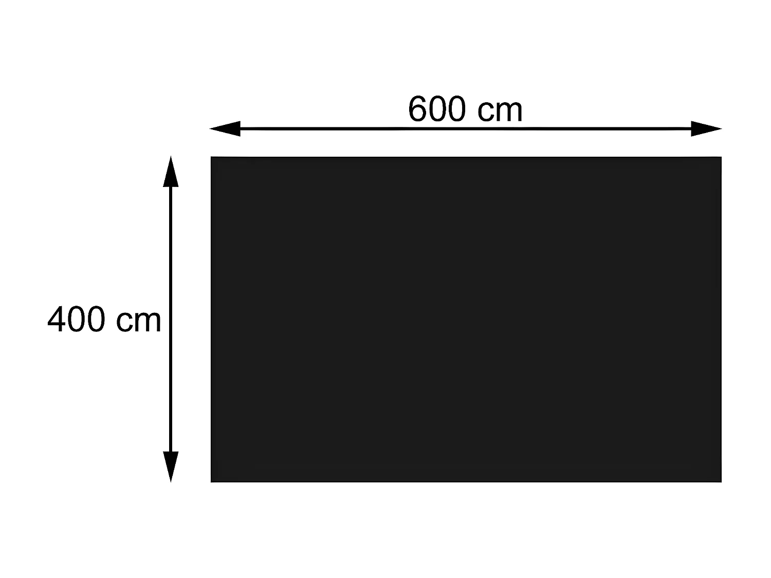 Copertura isotermica piscina telo PE 200 micron rettangolare 6x4m nero