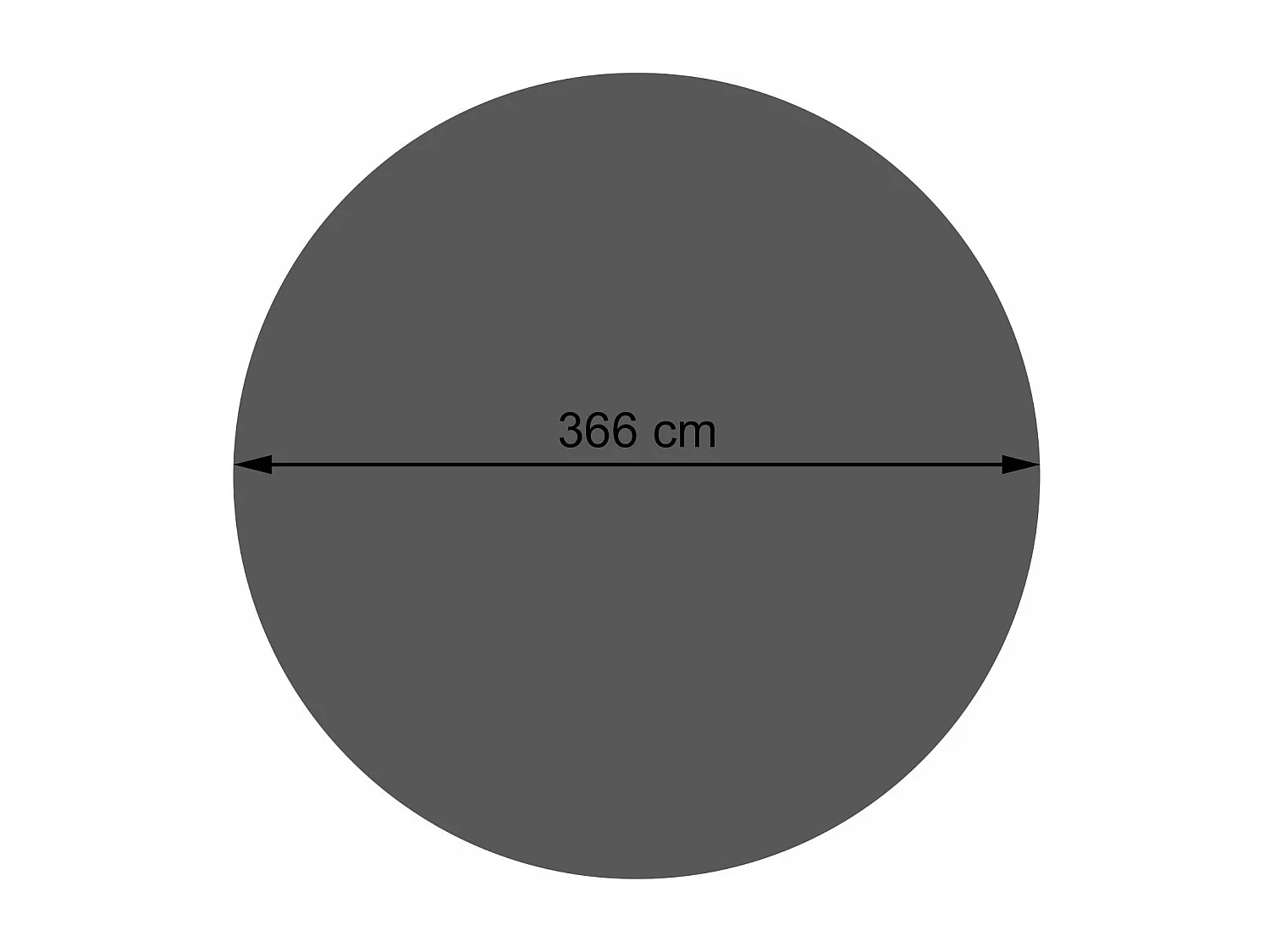 Copertura isotermica piscina telo PE 400 micron rotondo 3,66m nero