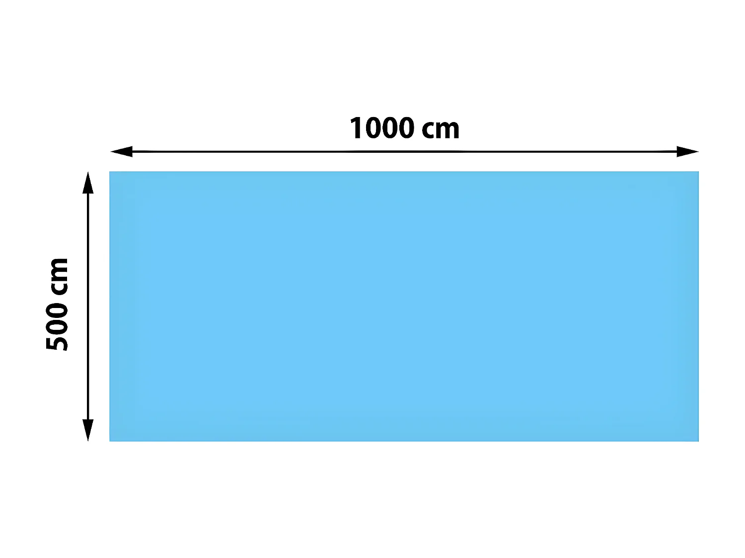 Copertura isotermica piscina telo PE 400 micron rettangolare 10x5m blu