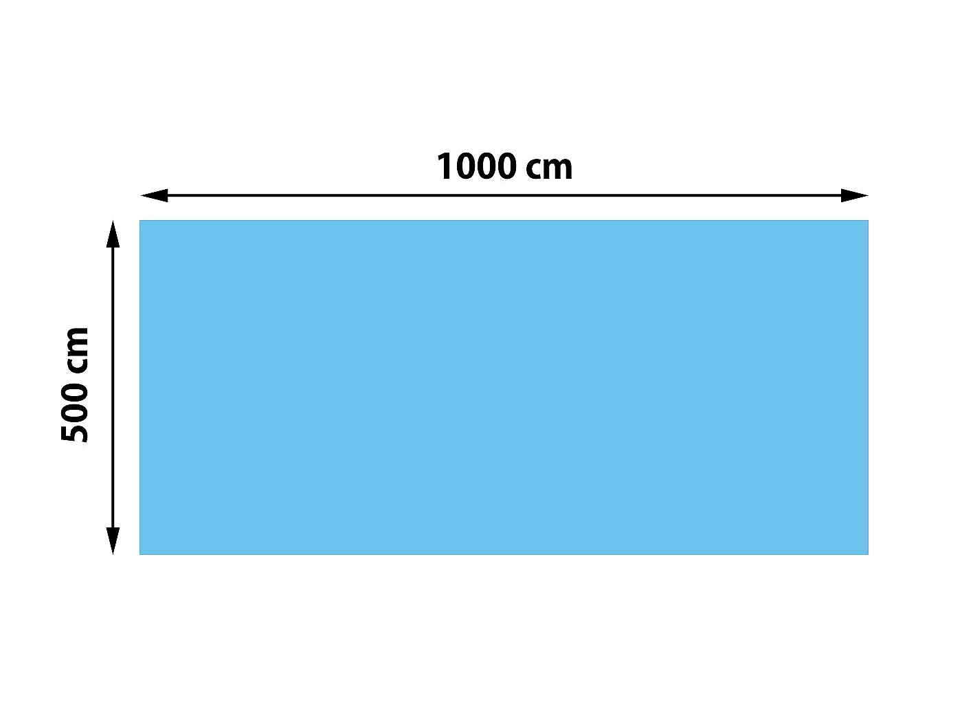 Pokrywa basenu,  prostokątna 10x5m niebieska