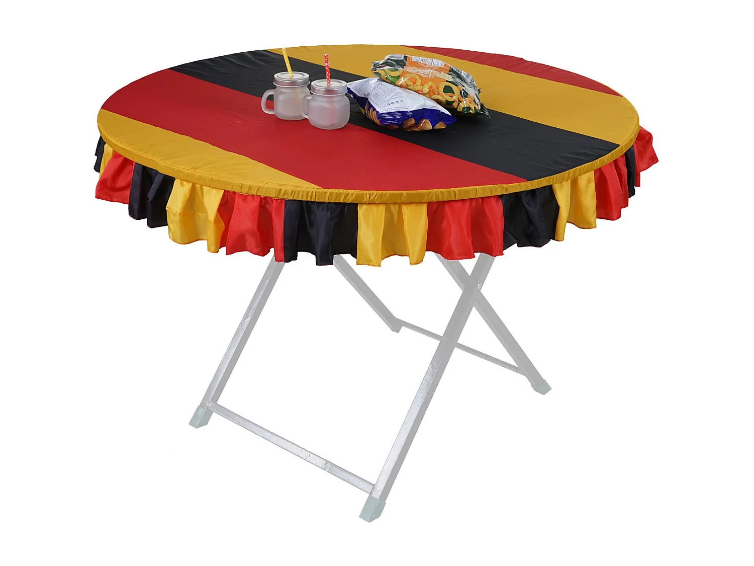 Tischdecke MCW-D18, Biergartentisch-Husse Tischhusse, Deutschland WM EM Ø115cm