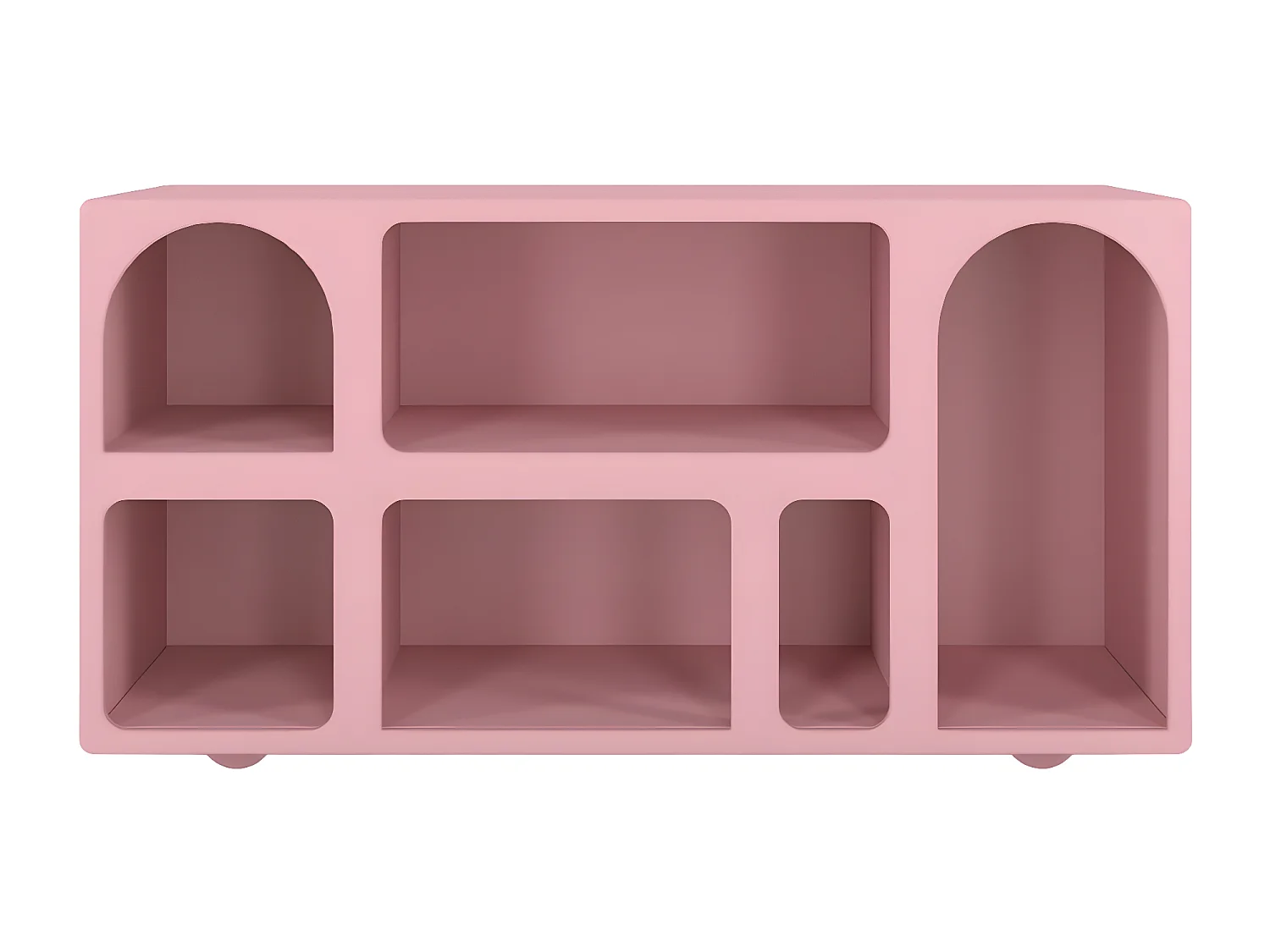 Drewniana komoda z łukami Visby OLIMPIA LONG / różowa