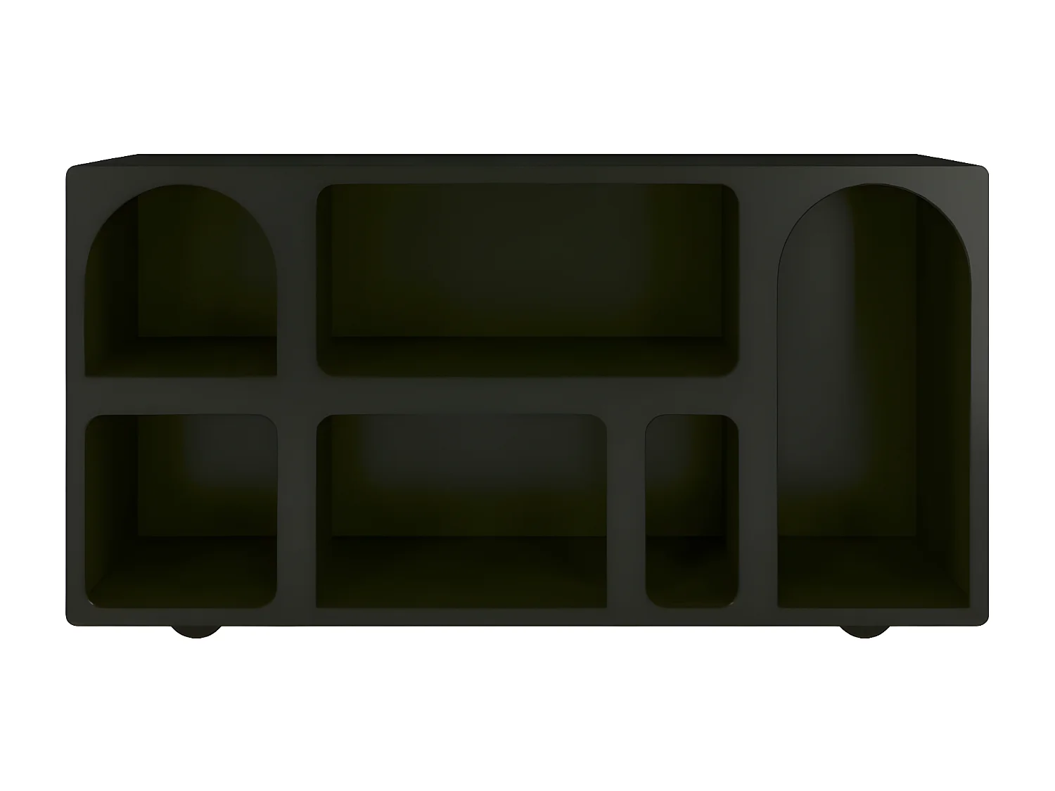 Drewniana komoda z łukami Visby OLIMPIA LONG / czarna