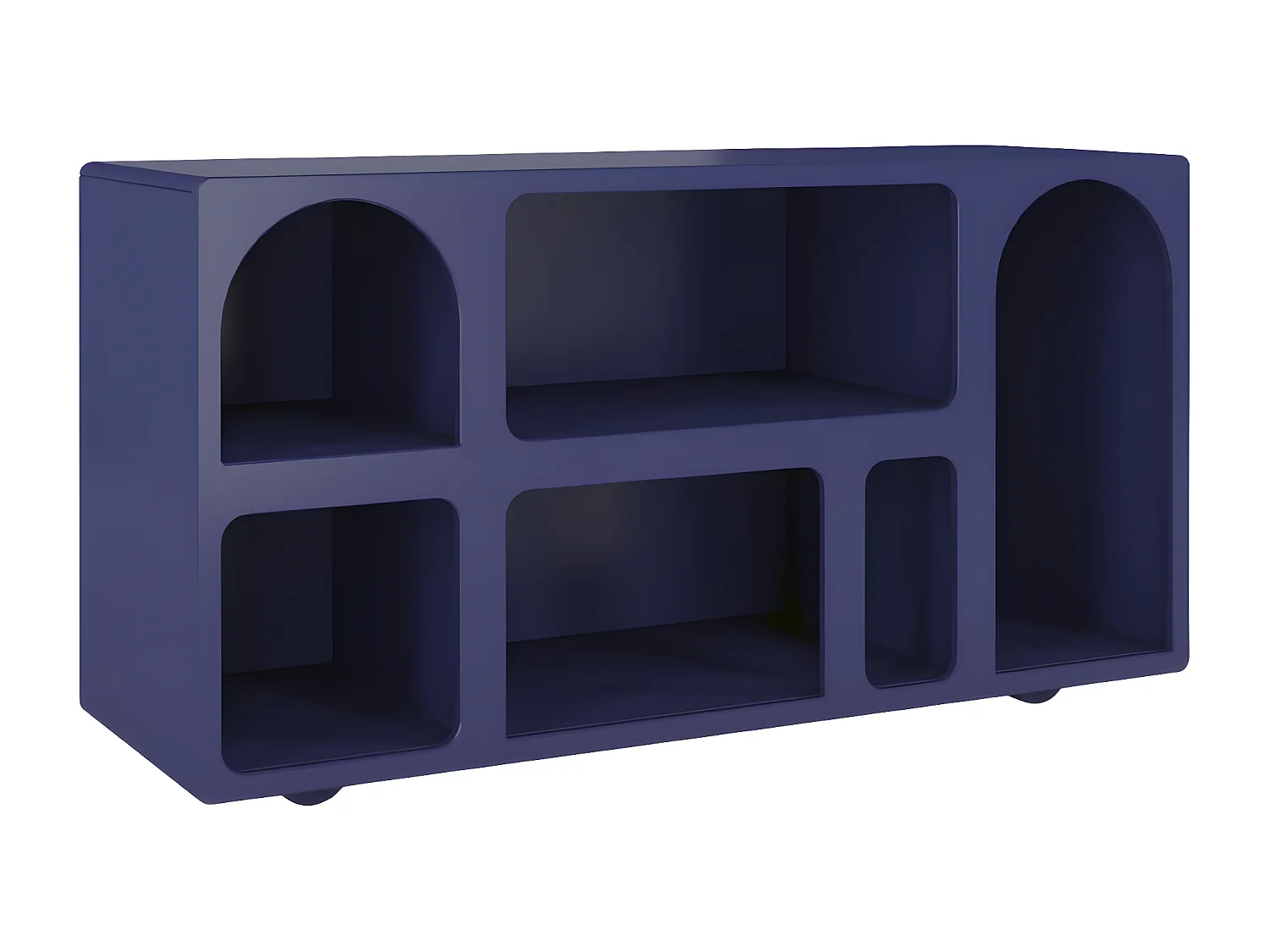 Drewniana komoda z łukami Visby OLIMPIA LONG / granatowa