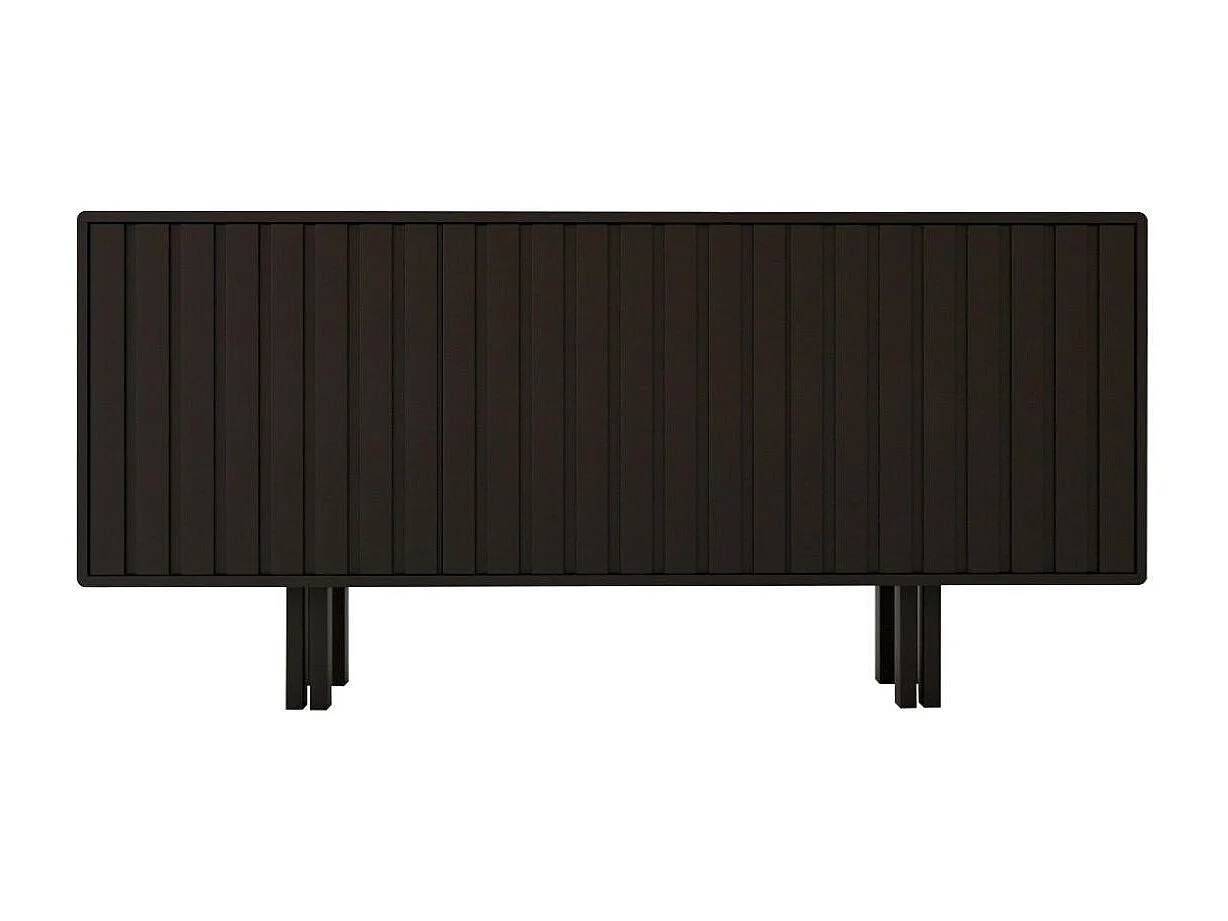 Czarna komoda Skandica VIGGE z lamelami / szer.149 cm