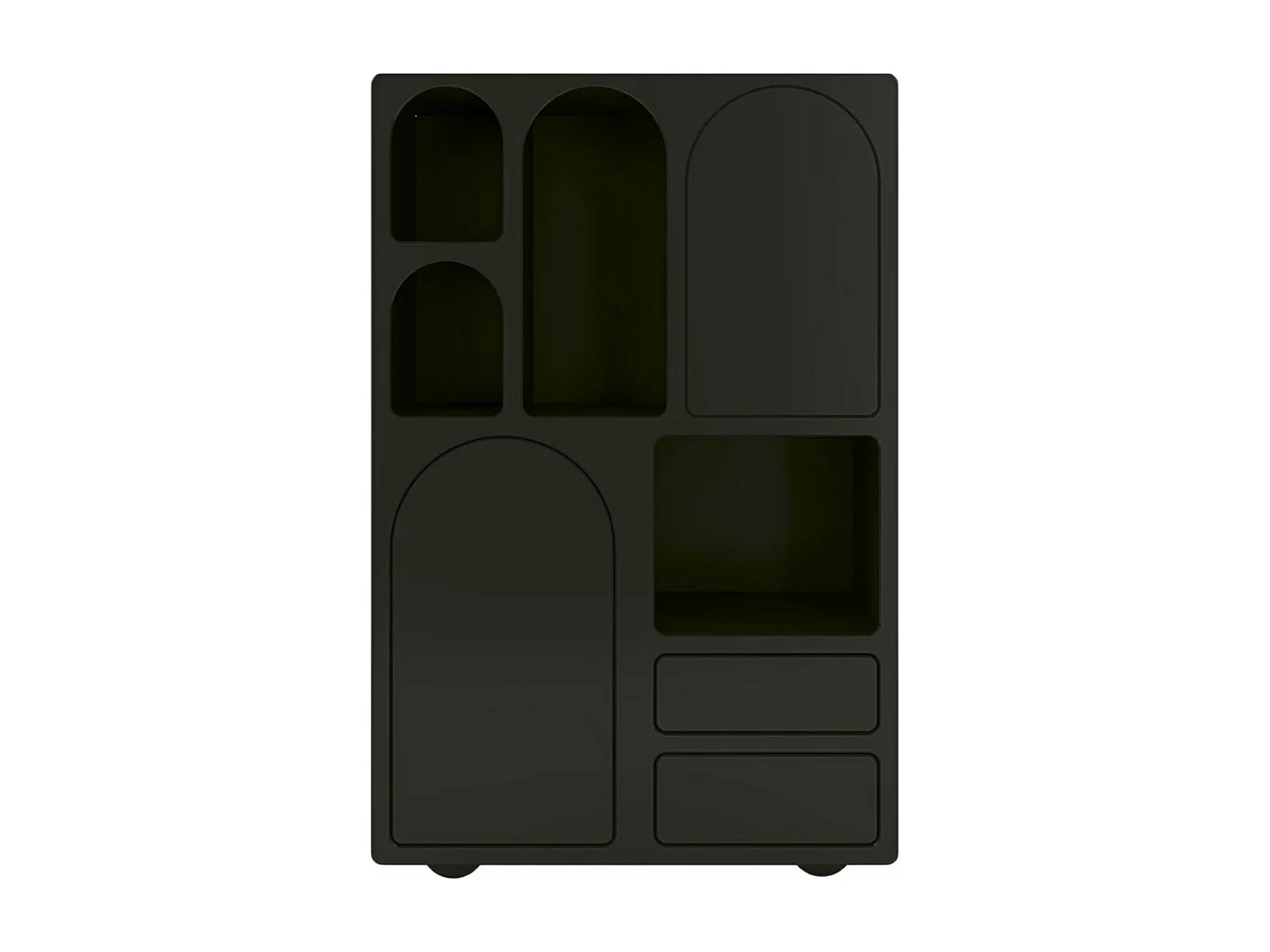 Drewniana komoda z łukami Visby OLIMPIA HIGH / czarna