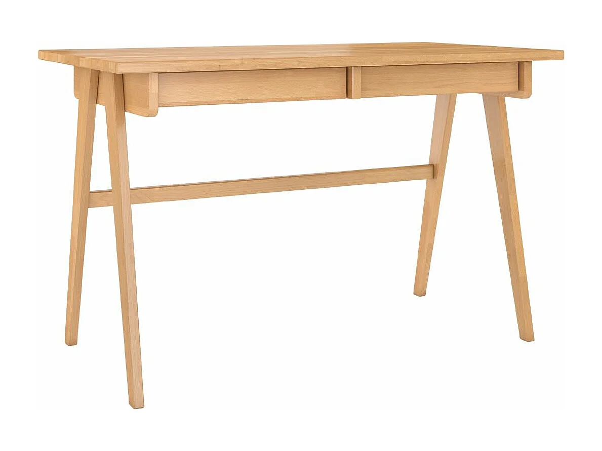 Schreibtisch Edda, 120/65/75 cm in naturfarben, buchenholz