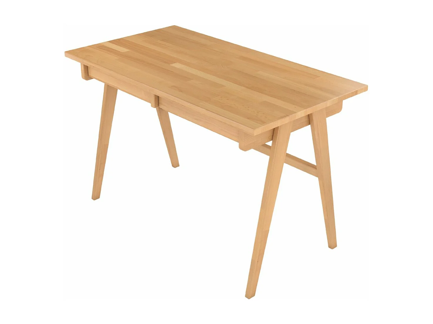 Schreibtisch Edda, 120/65/75 cm in naturfarben, buchenholz