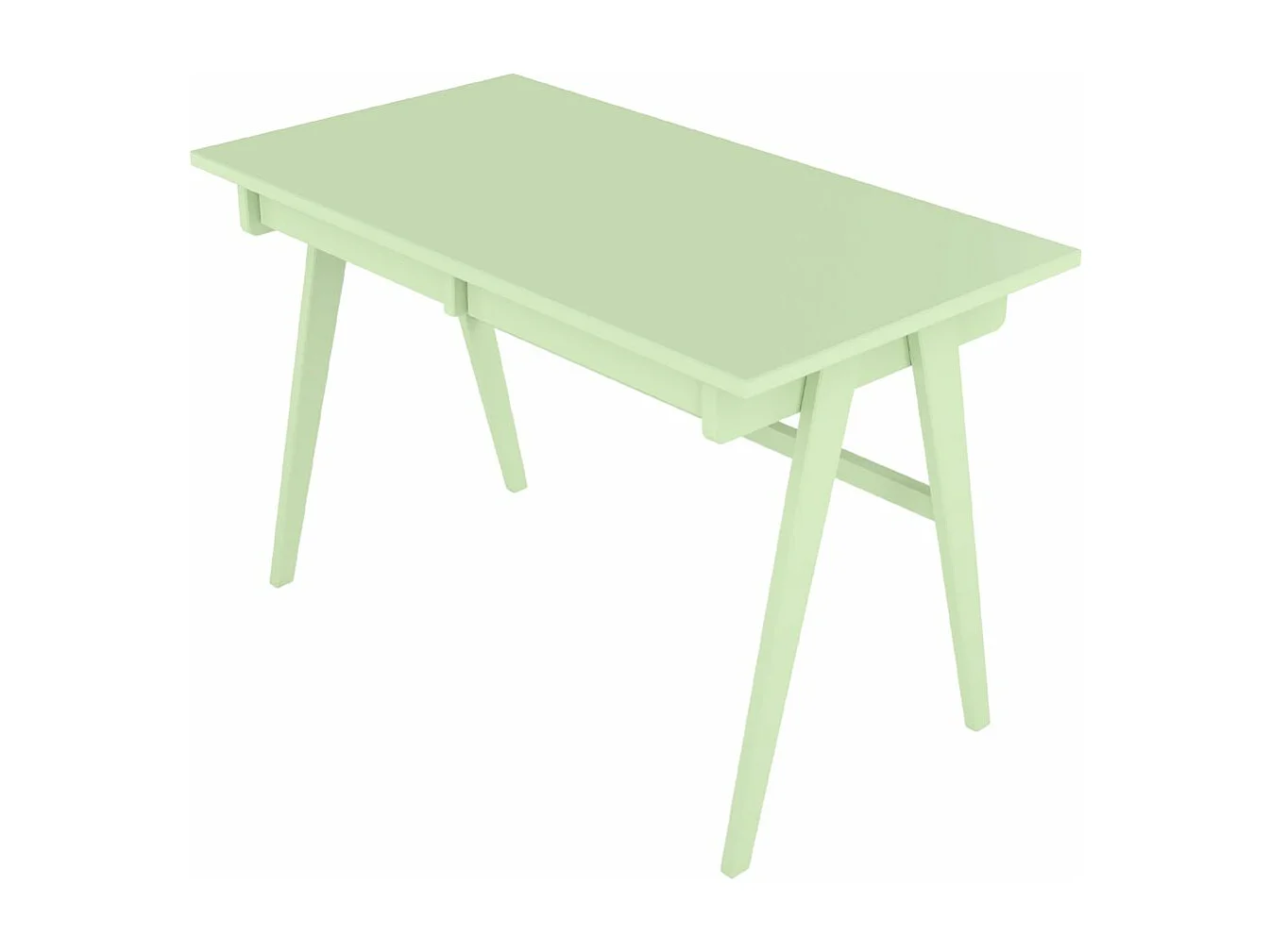 Schreibtisch Edda, 120/65/75 cm in pastellgrün, buchenholz