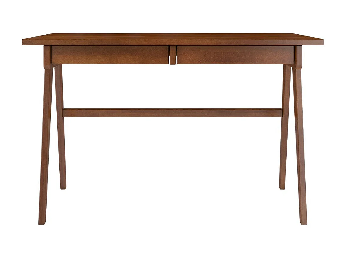 Drewniane bukowe biurko z szufladami Visby EDDA / orzech