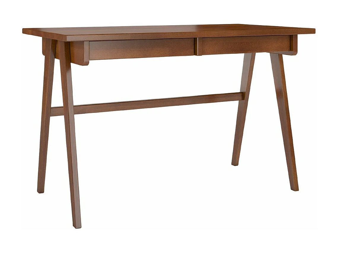 Drewniane bukowe biurko z szufladami Visby EDDA / orzech