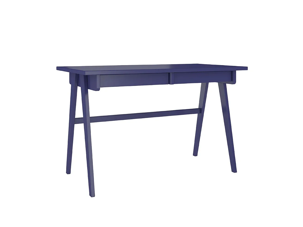 Bureau / coiffeuse en hêtre avec tiroirs EDDA / couleur bleu marine noble / 120 x 65 cm