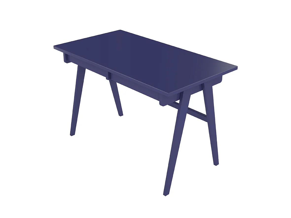 Bureau / coiffeuse en hêtre avec tiroirs EDDA / couleur bleu marine noble / 120 x 65 cm