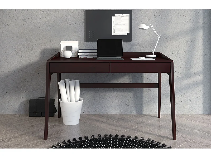 Drewniane bukowe biurko z szufladami Visby LISA / palisander