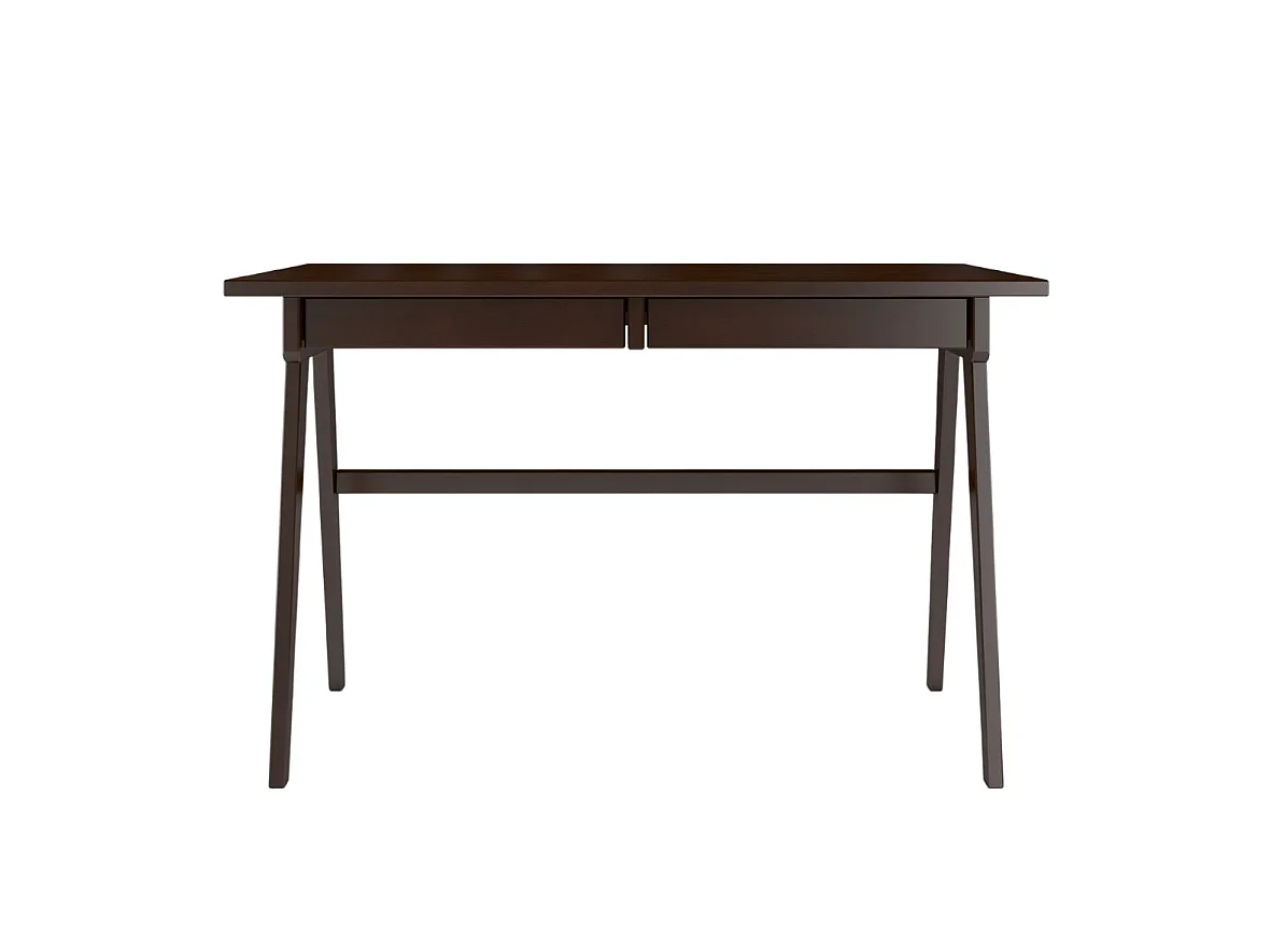 Bureau / coiffeuse en hêtre avec tiroirs EDDA / couleur palissandre / 120 x 65 cm