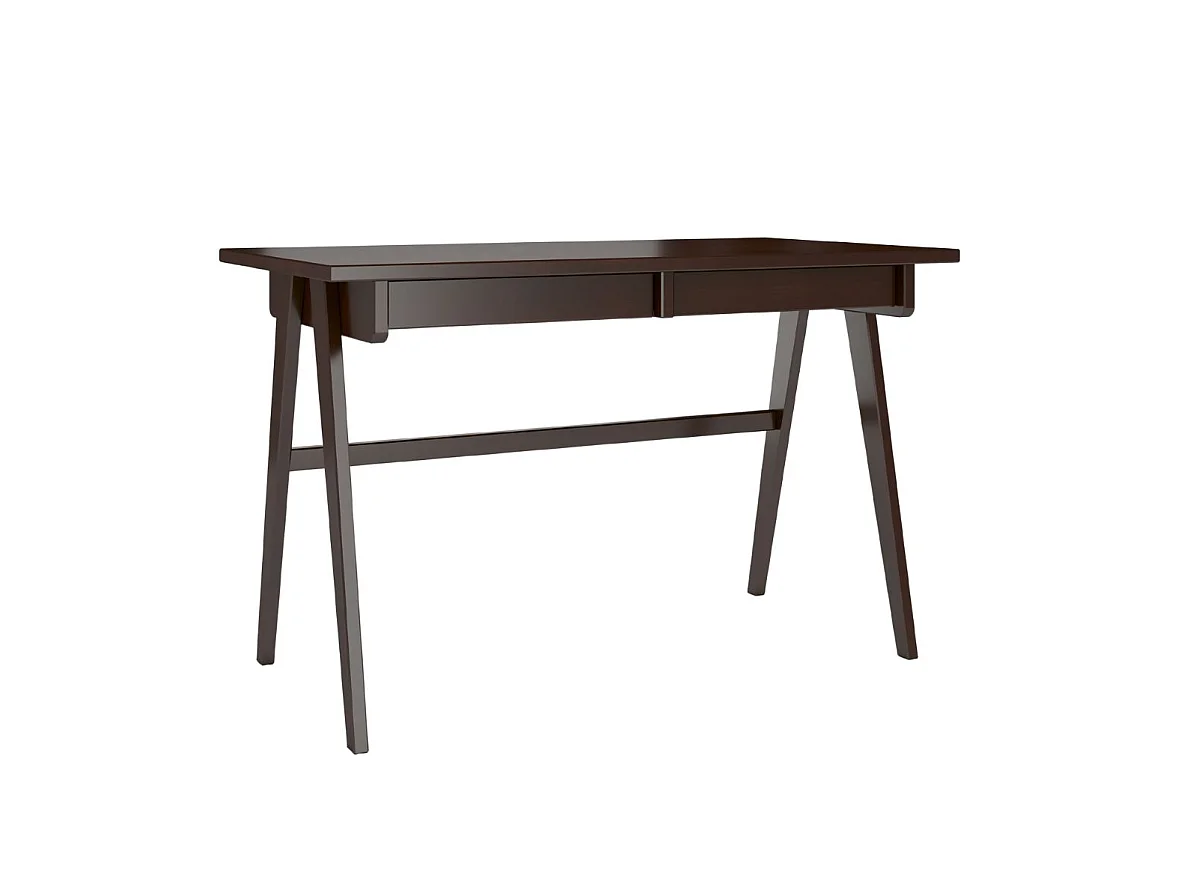 Bureau / coiffeuse en hêtre avec tiroirs EDDA / couleur palissandre / 120 x 65 cm