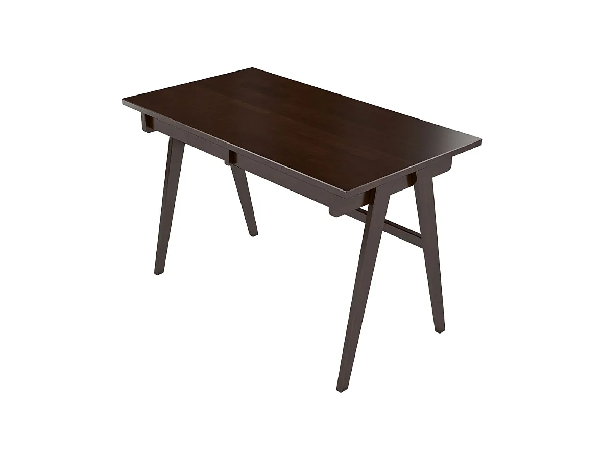 Bureau / coiffeuse en hêtre avec tiroirs EDDA / couleur palissandre / 120 x 65 cm