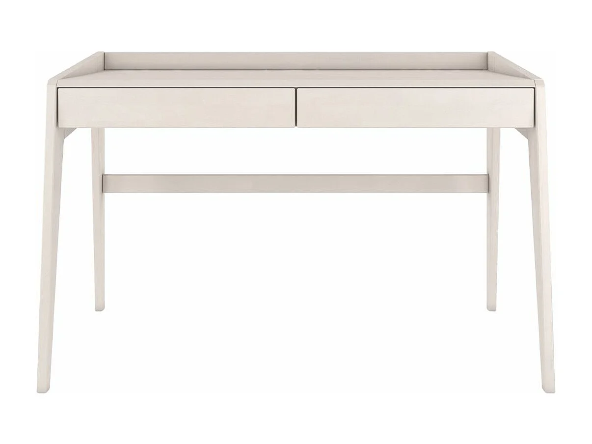 Drewniane bukowe biurko z szufladami Visby LISA / białe