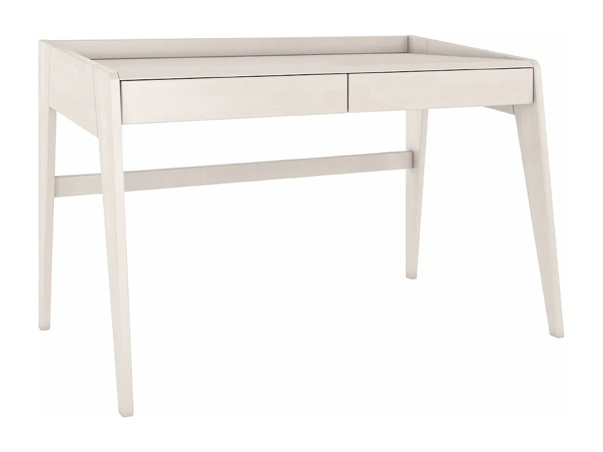 Drewniane bukowe biurko z szufladami Visby LISA / białe