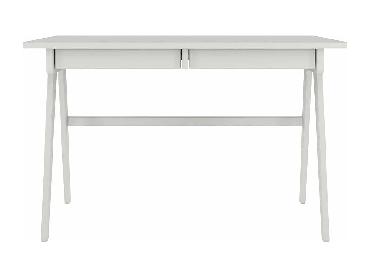 Schreibtisch Edda, 120/65/75 cm in pastellgrau, buchenholz