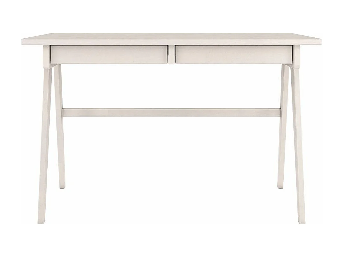 Drewniane bukowe biurko z szufladami Visby EDDA / białe