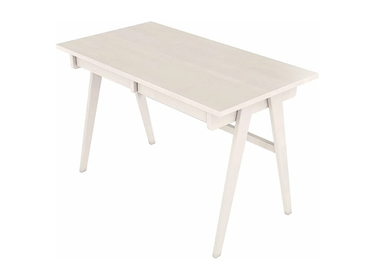 Drewniane bukowe biurko z szufladami Visby EDDA / białe