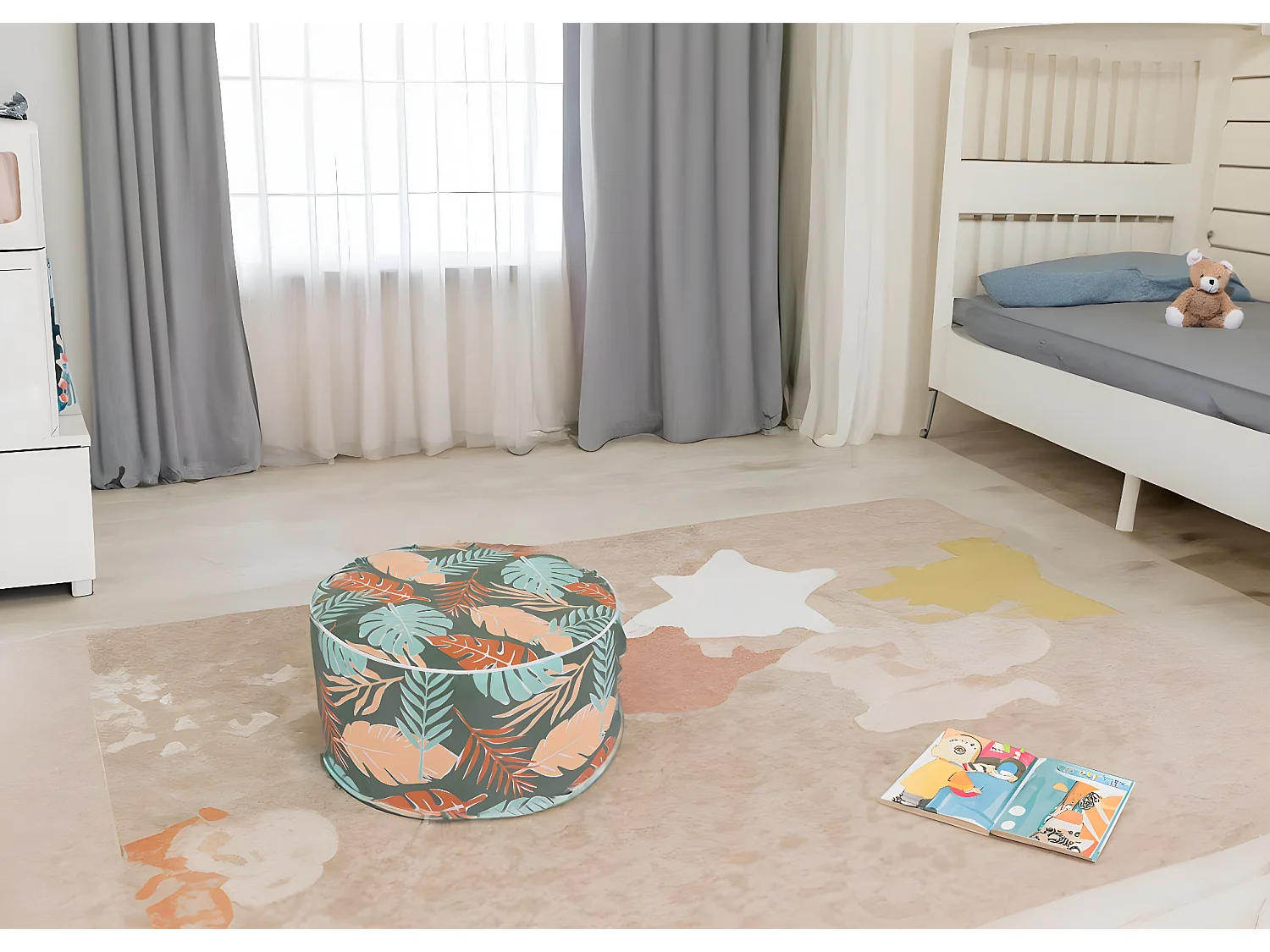 Tabouret d'assise MCW-G31,  Design de feuille