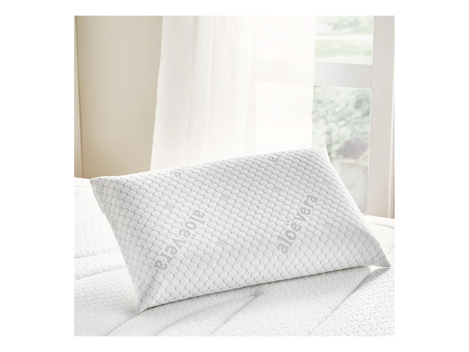 Almofada Viscoelástica Dermoprotetora - Capa Dupla, Extra Suave, Antiodor, Média Firmeza, para dormir de costas ou mudar de postura