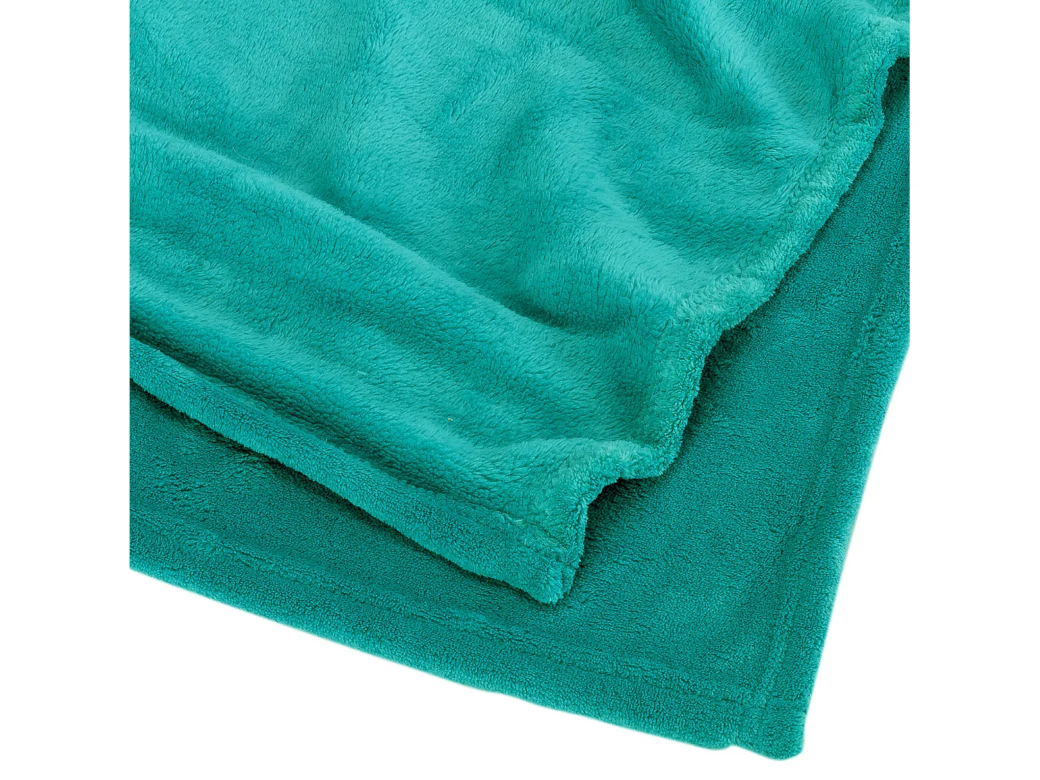 Couverture plaid lisse en velours Bleu