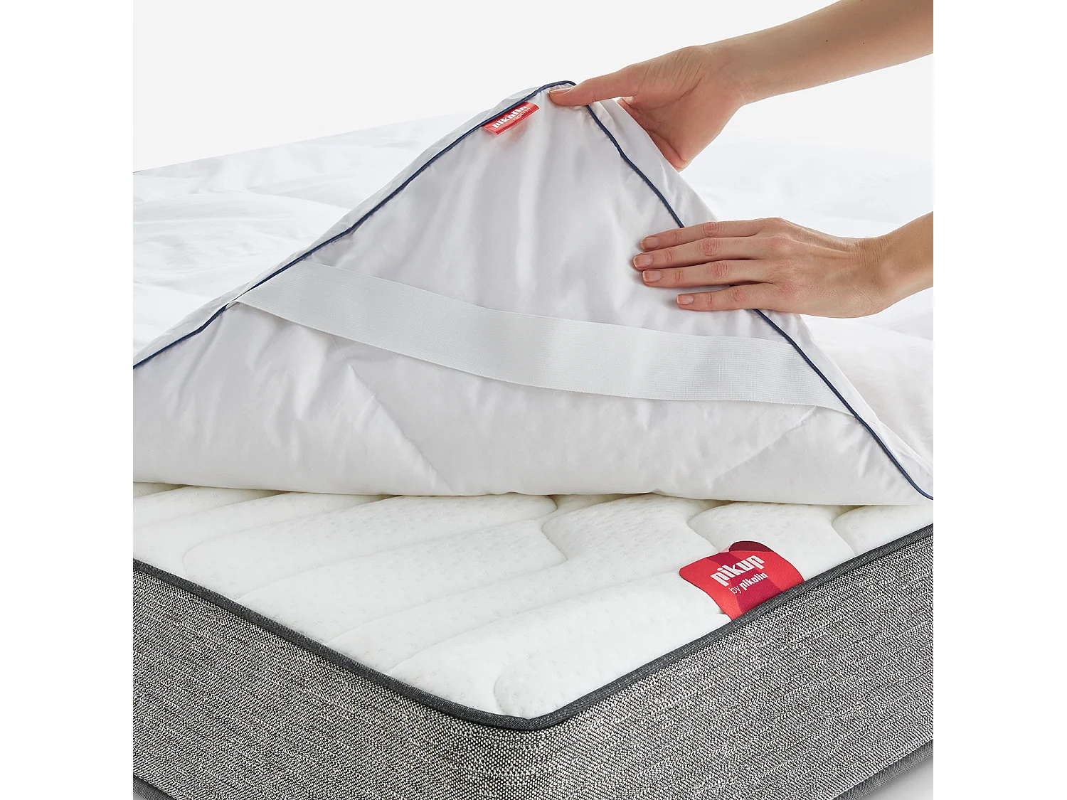 Surmatelas de 90 x 200 cm en plumes de 5 cm - COTTON de PIKOLIN