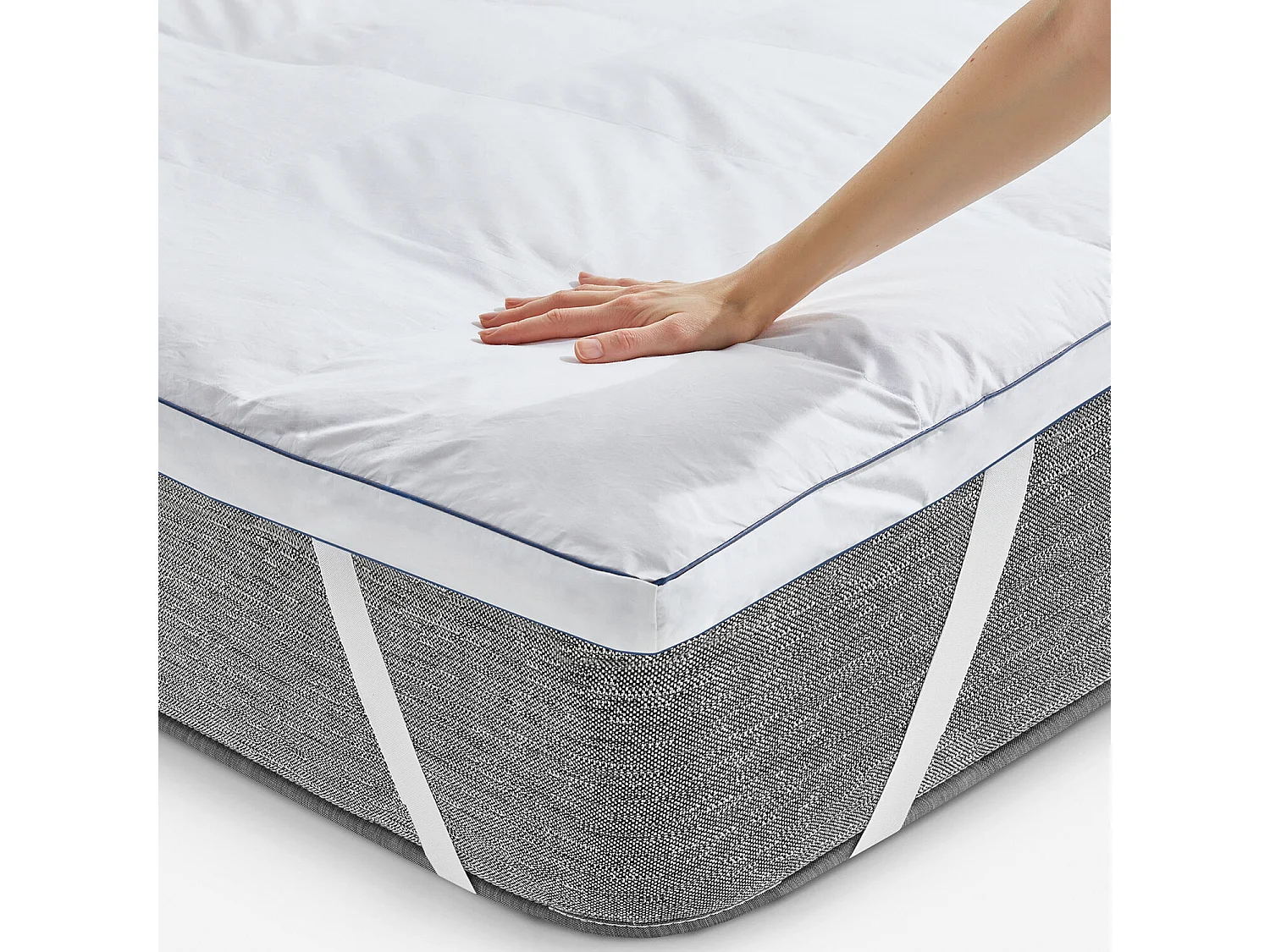 Topper 200 x 200 cm van veren, 5 cm - COTTON van PIKOLIN