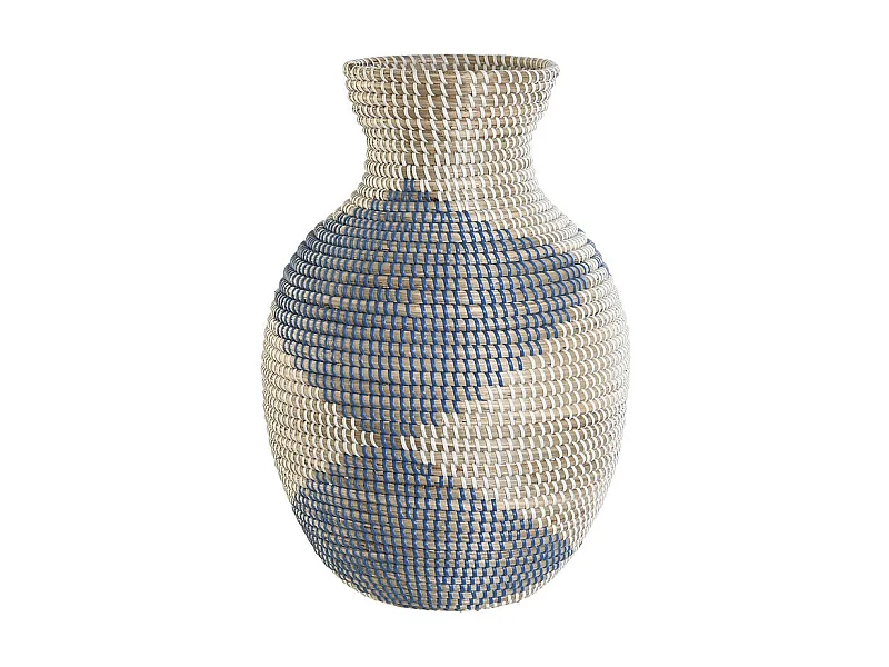 Jarrón DKD Home Decor Azul Natural Mediterráneo 31 x 31 x 50 cm