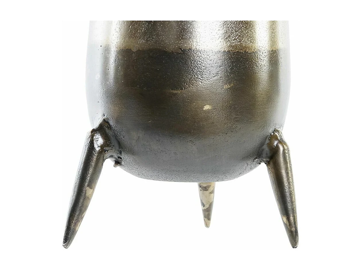 Jarrón DKD Home Decor 15,5 x 15,5 x 26 cm Plateado Dorado Aluminio Moderno (2 Unidades)