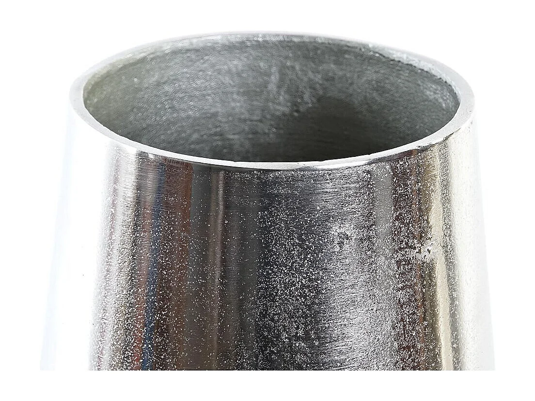 Jarrón DKD Home Decor 15,5 x 15,5 x 26 cm Plateado Dorado Aluminio Moderno (2 Unidades)