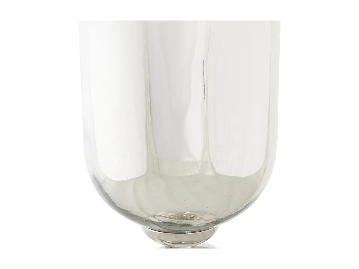 Jarrón DKD Home Decor Champán Cristal Aluminio (15 x 15 x 56 cm)