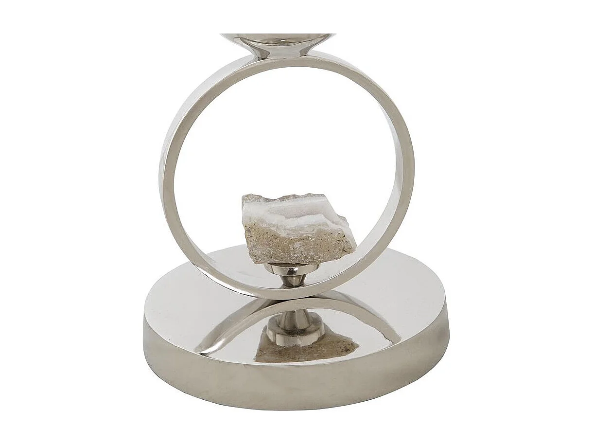 Jarrón DKD Home Decor Champán Cristal Aluminio (15 x 15 x 56 cm)