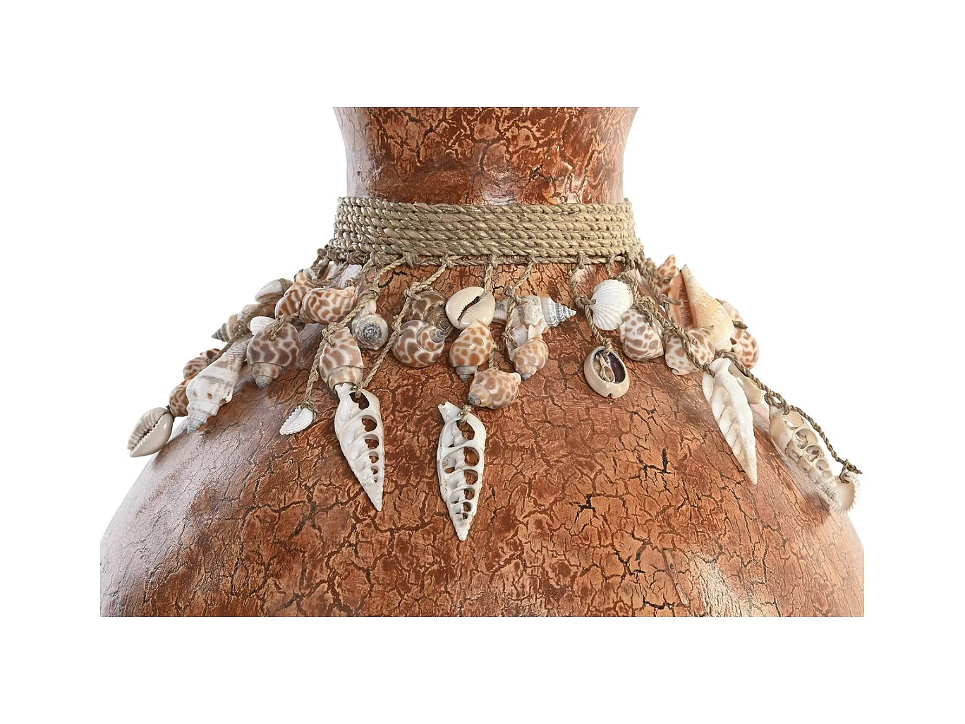 Jarrón DKD Home Decor Multicolor Bambú Conchas 30 x 30 x 32 cm (2 Unidades)