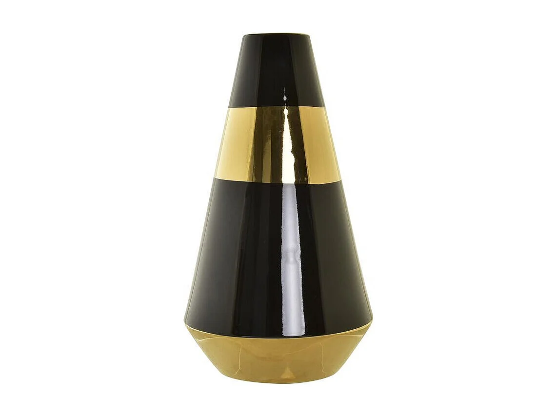 Jarrón DKD Home Decor Porcelana Dorado Bicolor Moderno (19 x 19 x 35 cm)