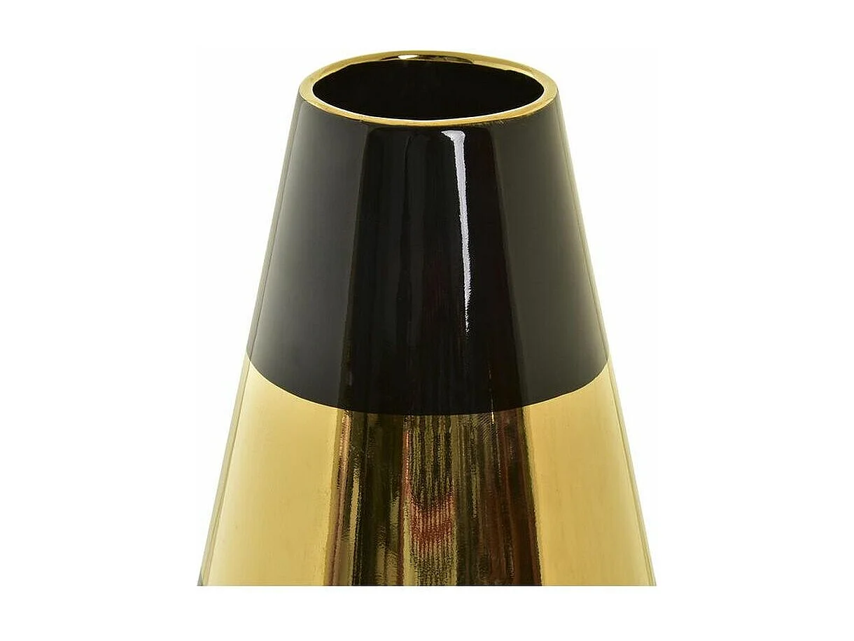 Jarrón DKD Home Decor Porcelana Dorado Bicolor Moderno (19 x 19 x 35 cm)