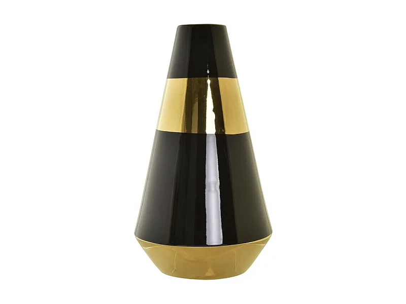 Jarrón DKD Home Decor Porcelana Dorado Bicolor Moderno (19 x 19 x 35 cm)