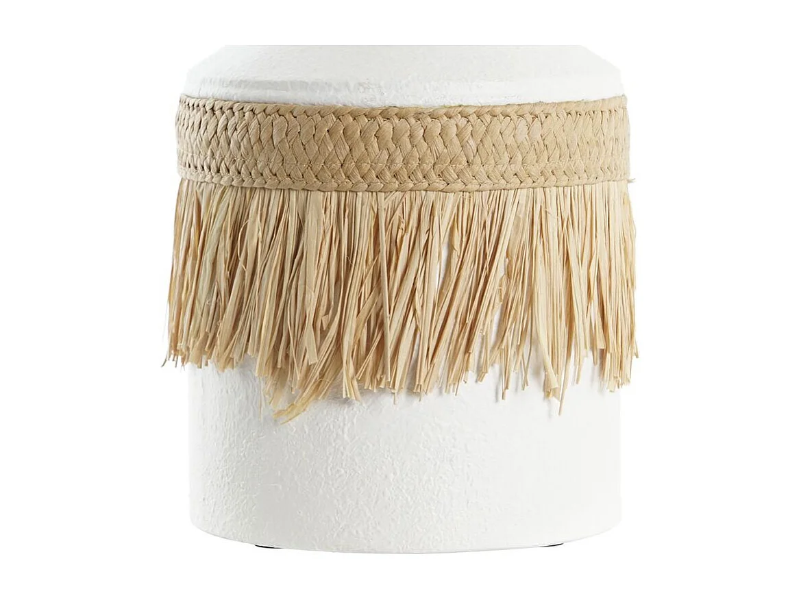 Jarrón DKD Home Decor Blanco Natural Metal 20 x 16 x 40 cm